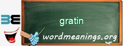 WordMeaning blackboard for gratin